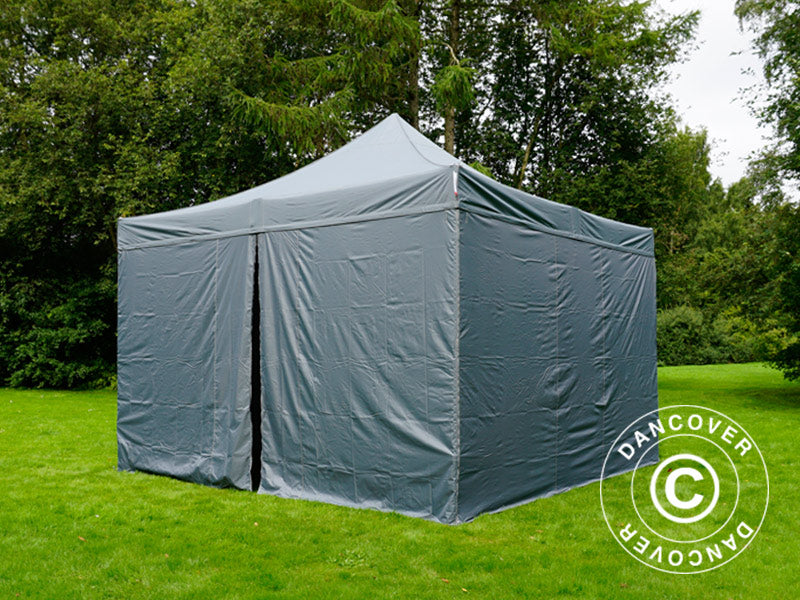 Pop up gazebo FleXtents Xtreme 50 4x4 m Grey, incl. 4 sidewalls