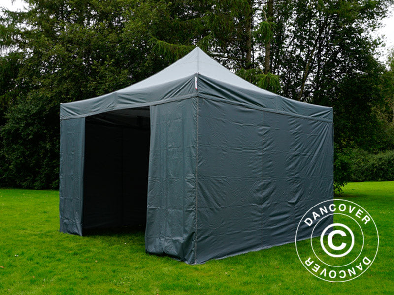 Pop up gazebo FleXtents Xtreme 50 4x4 m Grey, incl. 4 sidewalls