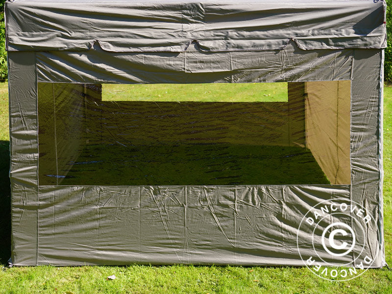 Pop up gazebo FleXtents PRO Peak Pagoda 3x3 m Latte, incl. 4 sidewalls