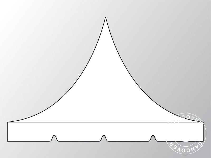 Roof cover for Pop up gazebo FleXtents PRO Pagoda 4x8 m, White