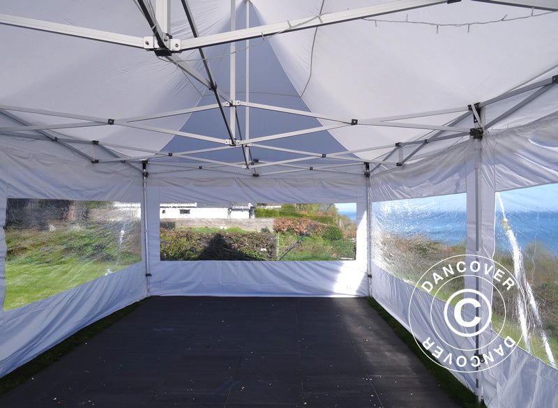 Pop up gazebo FleXtents PRO Peak Pagoda 4x8 m White, incl. 6 sidewalls