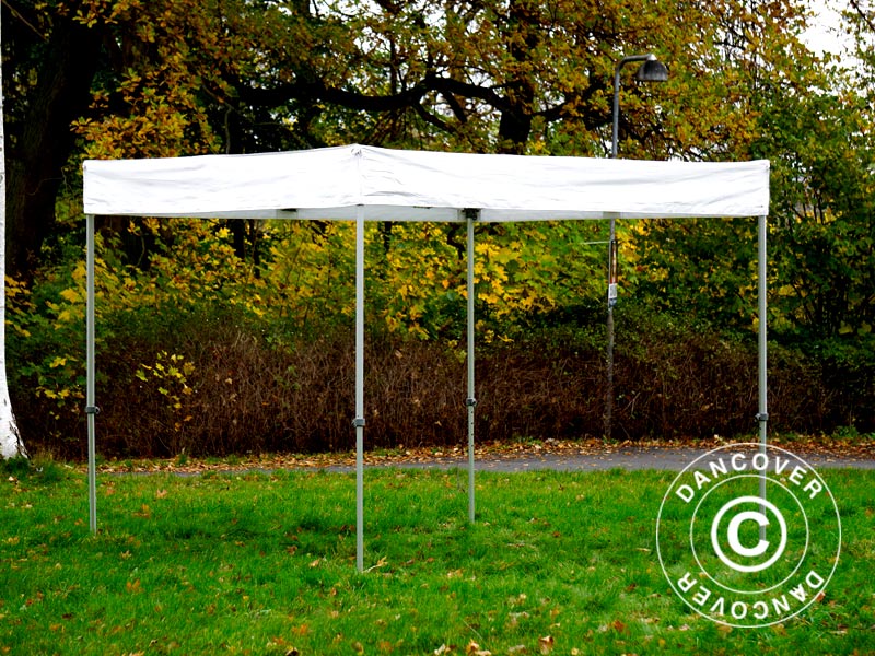 Pop up gazebo FleXtents® Xtreme 50 Exhibition w/sidewalls, 3x3 m, White, Flame Retardant