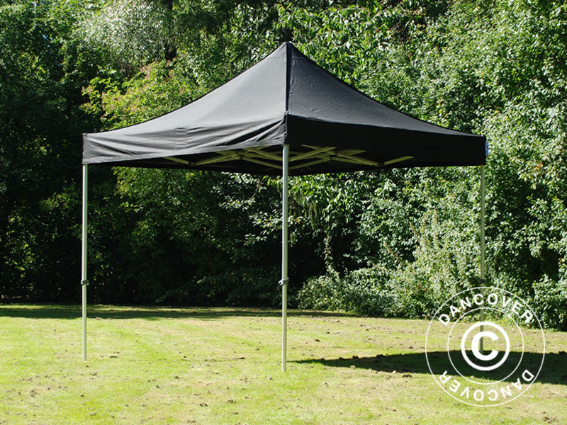 Pop up gazebo FleXtents PRO 3x3 m Black, Flame retardant