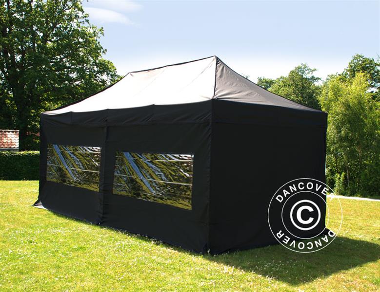 Pop up gazebo FleXtents Xtreme 60 3x6 m Black, incl. 6 sidewalls