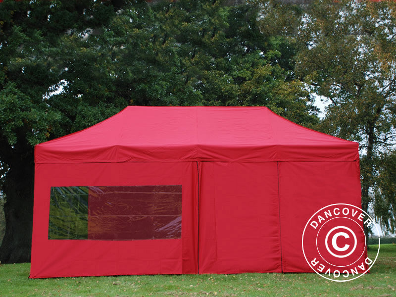 Pop up gazebo FleXtents Xtreme 60 3x6 m Red, incl. 6 sidewalls