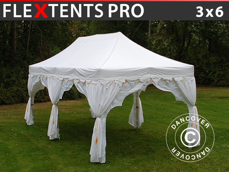 Pop up gazebo FleXtents PRO "Raj" 3x6 m White/Gold