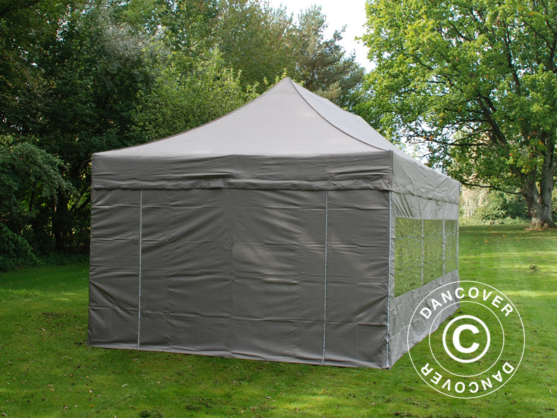 Pop up gazebo FleXtents PRO 4x6 m Latte, incl. 8 sidewalls