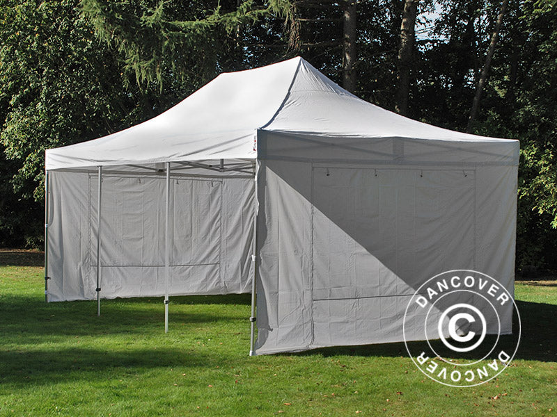 Pop up gazebo FleXtents PRO 4x6 m White, incl. 8 sidewalls