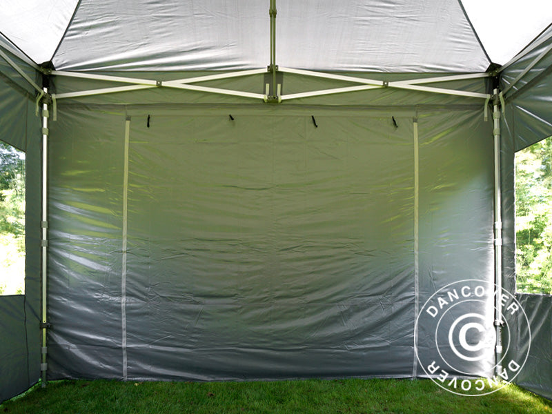 Pop up gazebo FleXtents Xtreme 50 4x6 m Grey, incl. 8 sidewalls