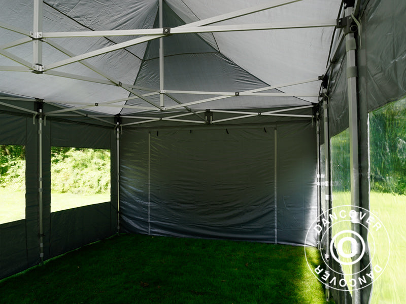 Pop up gazebo FleXtents Xtreme 50 4x6 m Grey, incl. 8 sidewalls