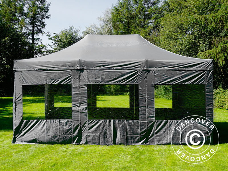 Pop up gazebo FleXtents Xtreme 50 4x6 m Grey, incl. 8 sidewalls