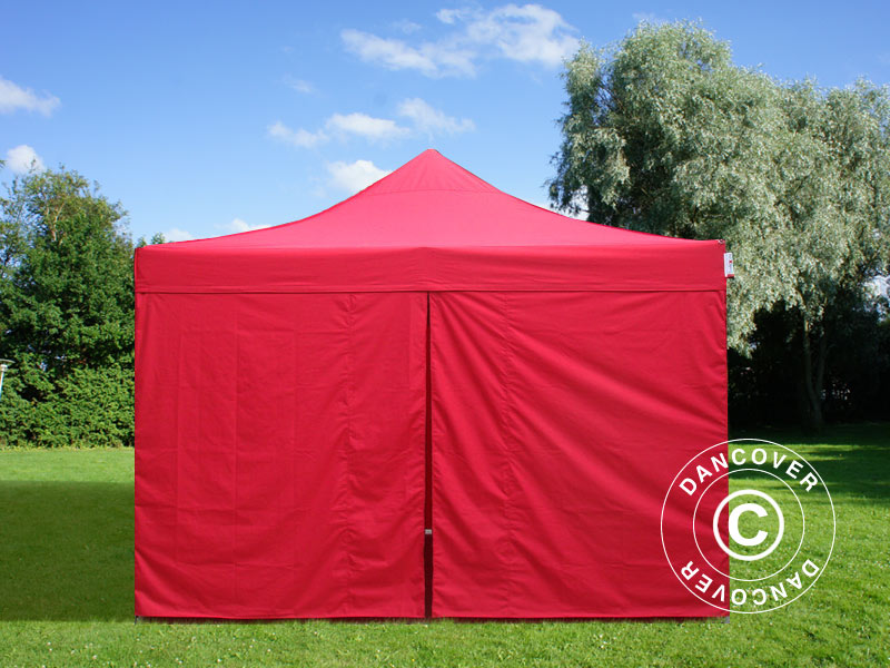Pop up gazebo FleXtents Xtreme 60 4x4 m Red, incl. 4 sidewalls