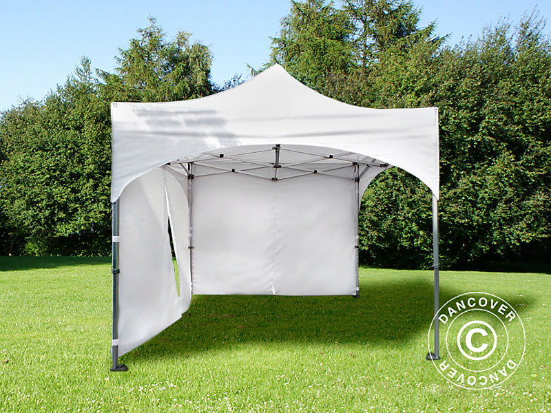 Pop up gazebo FleXtents PRO "Arched" 3x3 m White, incl. 4 sidewalls