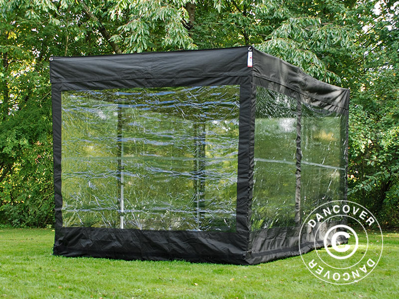 Folding garage FleX Carcover, 2.5x5 m, Black