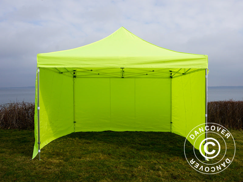 Pop up gazebo FleXtents PRO 4x4 m Neon yellow/green, incl. 4 sidewalls