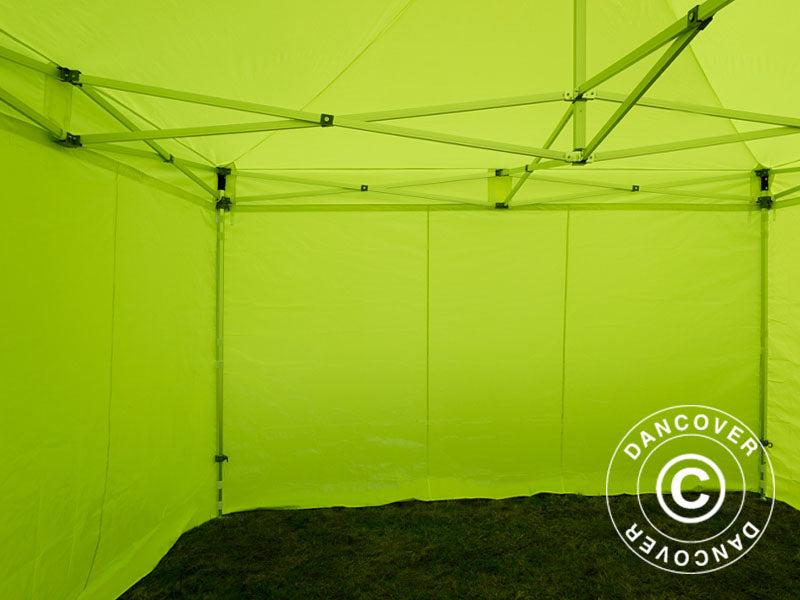 Pop up gazebo FleXtents PRO 4x4 m Neon yellow/green, incl. 4 sidewalls