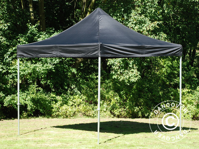 Pop up gazebo FleXtents PRO 2.5x2.5 m Black, incl. 4 sidewalls