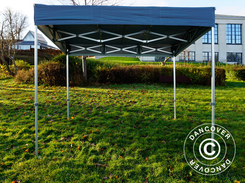 Pop up gazebo FleXtents PRO Trapezo 2x3 m Grey, incl. 4 sidewalls
