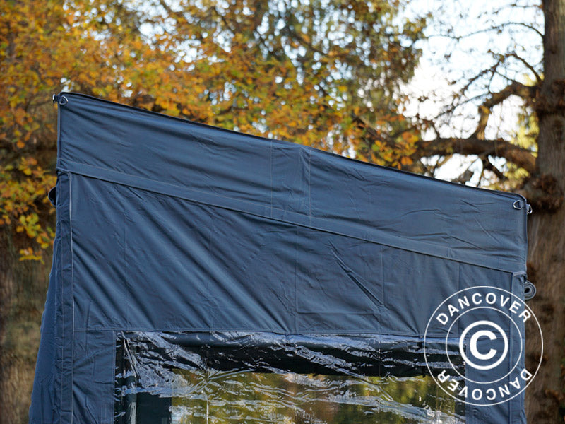 Pop up gazebo FleXtents PRO Trapezo 2x3 m Grey, incl. 4 sidewalls