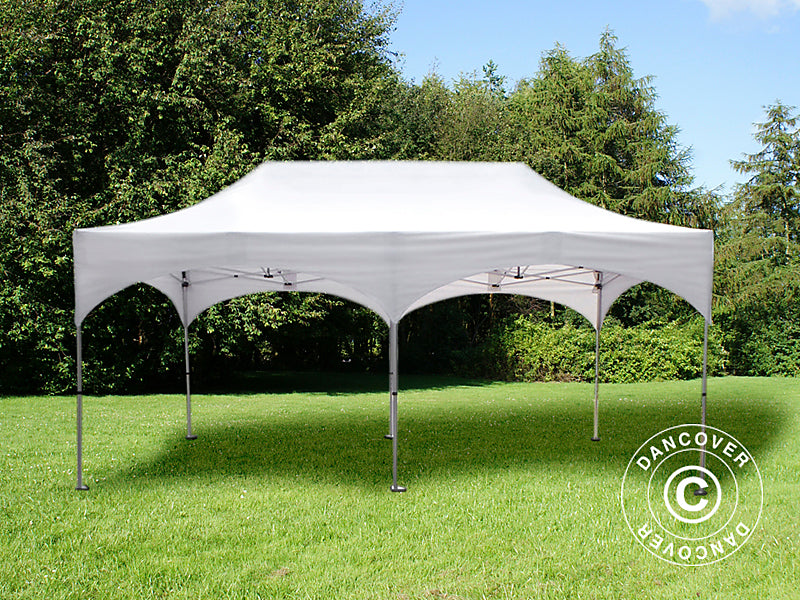 Pop up gazebo FleXtents PRO "Arched" 3x6 m White, incl. 6 sidewalls