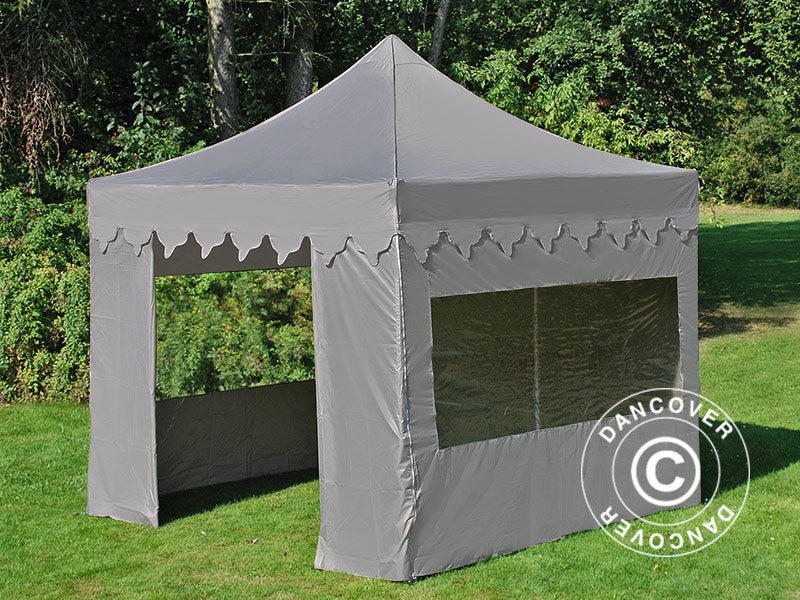 Pop up gazebo FleXtents PRO "Morocco" 3x3 m Latte, incl. 4 sidewalls
