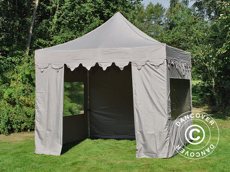 Pop up gazebo FleXtents PRO "Morocco" 3x3 m Latte, incl. 4 sidewalls