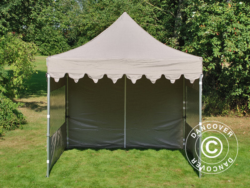Pop up gazebo FleXtents PRO "Morocco" 3x3 m Latte, incl. 4 sidewalls