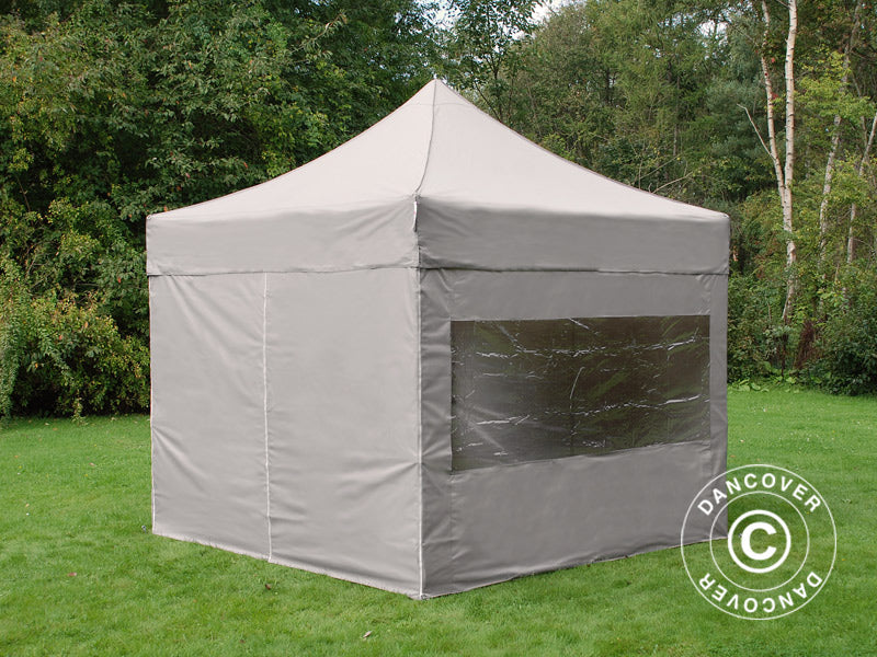 Pop up gazebo FleXtents PRO 3x3 m Latte, incl. 4 sidewalls