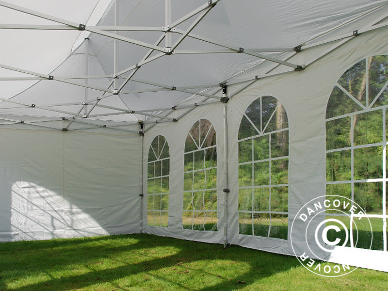 Pop up gazebo FleXtents PRO Vintage Style 3x6 m White, incl. 6 sidewalls