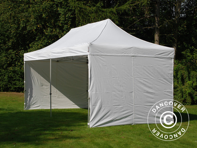 Pop up gazebo FleXtents PRO Vintage Style 3x6 m White, incl. 6 sidewalls