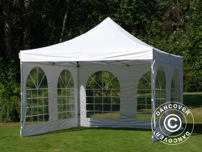 Pop up gazebo FleXtents Xtreme 50 Vintage Style 4x4 m White, incl. 4 sidewalls