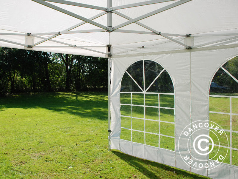 Pop up gazebo FleXtents Xtreme 50 Vintage Style 4x4 m White, incl. 4 sidewalls