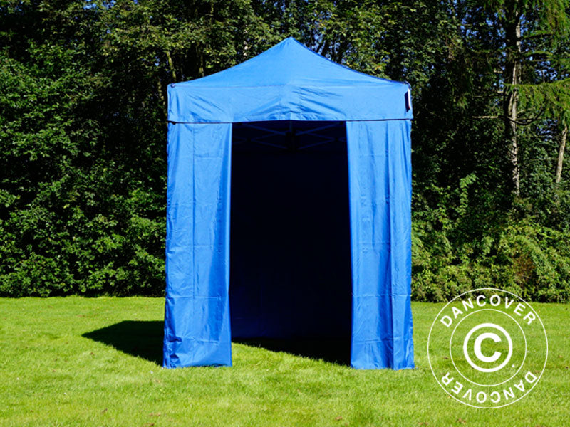 Pop up gazebo FleXtents Basic v.2, 2x2 m Blue, incl. 4 sidewalls