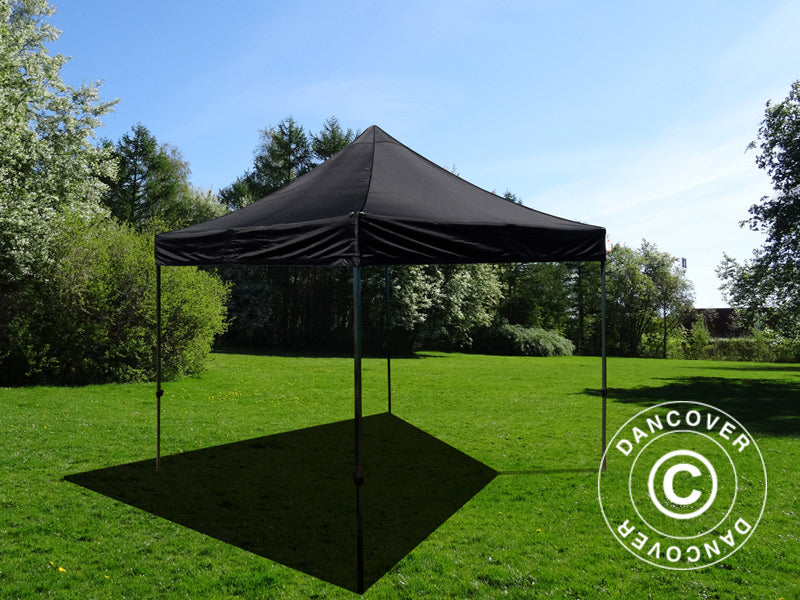 Pop up gazebo FleXtents Basic v.3, 3x3 m Black, incl. 4 sidewalls