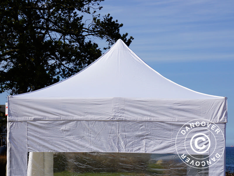 Pop up gazebo FleXtents PRO Steel 3x3 m White, incl. 4 sidewalls