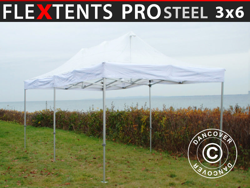 Pop up gazebo FleXtents PRO Steel 3x6 m Clear