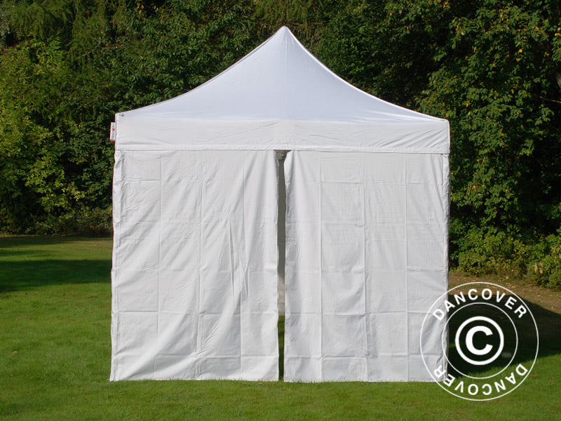 Pop up gazebo FleXtents PRO Steel Vintage Style 3x6 m White, incl. 6 sidewalls