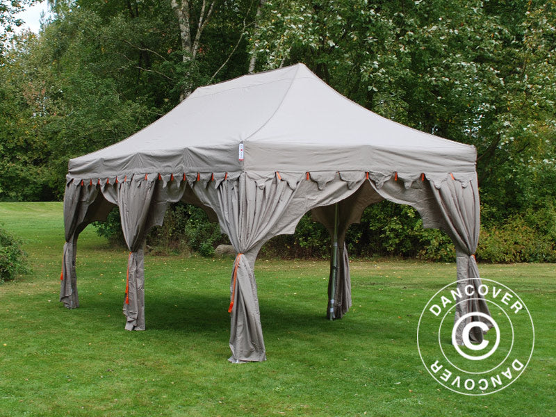 Pop up gazebo FleXtents PRO Steel "Raj" 3x6 m Latte/Orange