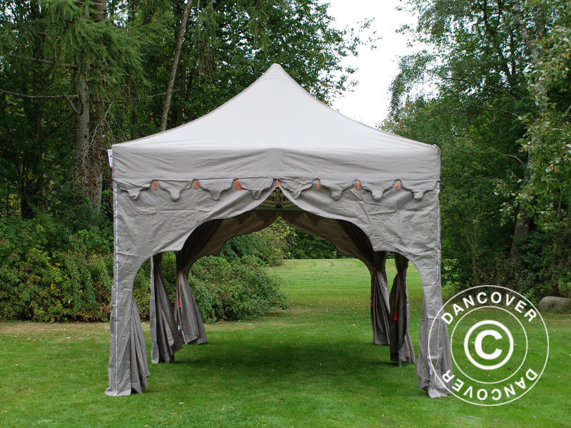 Pop up gazebo FleXtents PRO Steel "Raj" 3x6 m Latte/Orange