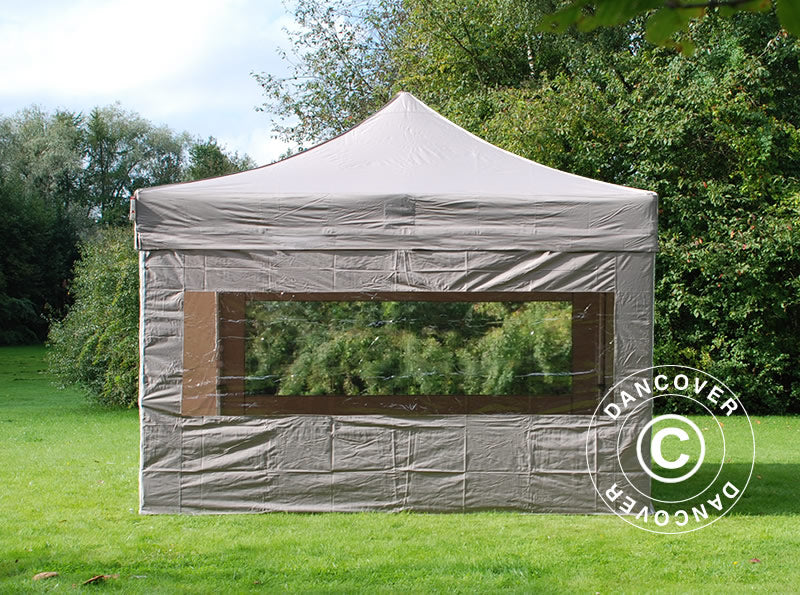 Pop up gazebo FleXtents PRO Steel 4x4 m Latte, incl. 4 sidewalls
