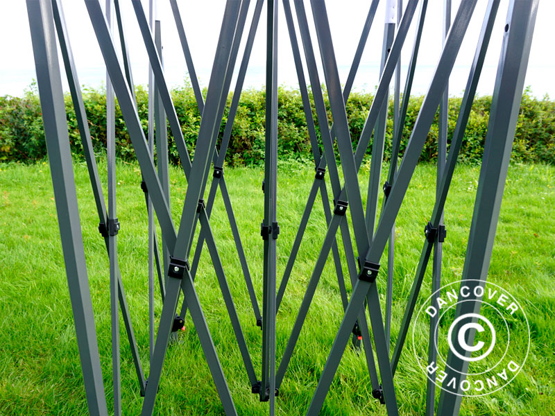 Pop up gazebo FleXtents PRO Steel "Peaked" 4x6 m Latte