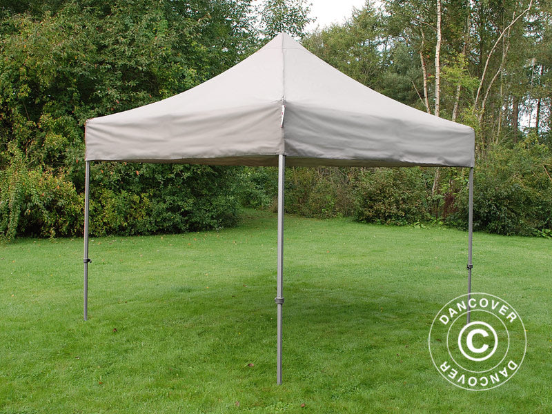 Pop up gazebo FleXtents PRO Steel 3x3 m Latte, incl. 4 decorative curtains