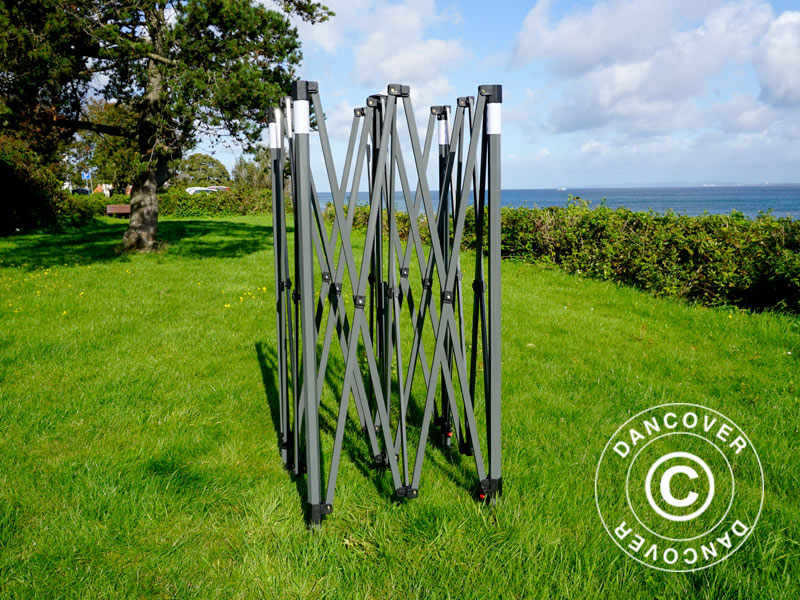 Pop up gazebo FleXtents PRO Steel 3x6 m Latte, incl. 6 decorative curtains