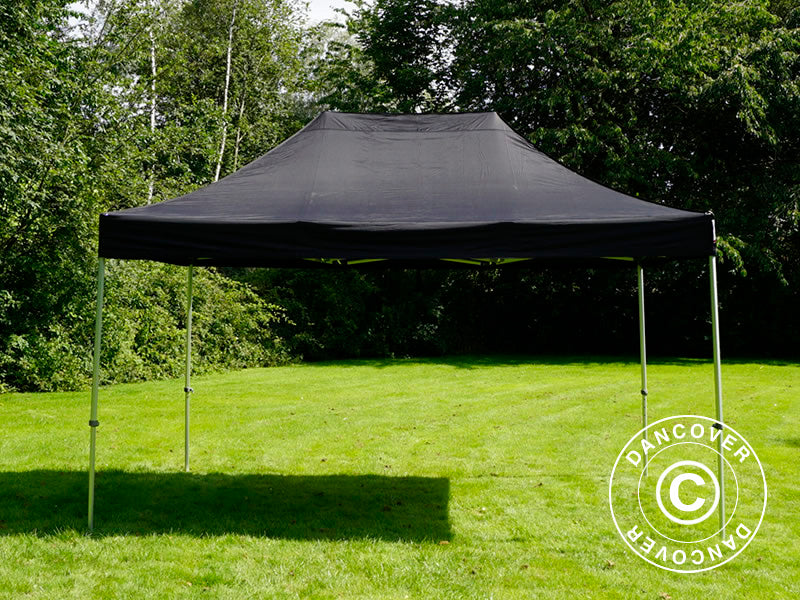 Pop up gazebo FleXtents Steel 3x4.5 m, Black, incl. 4 sidewalls