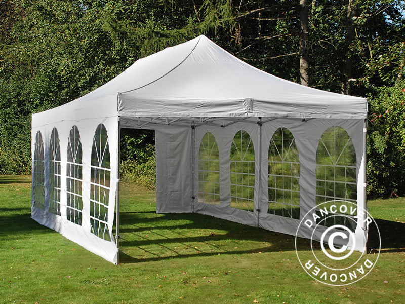 Pop up gazebo FleXtents Steel 4x8 m White, incl. 4 sidewalls