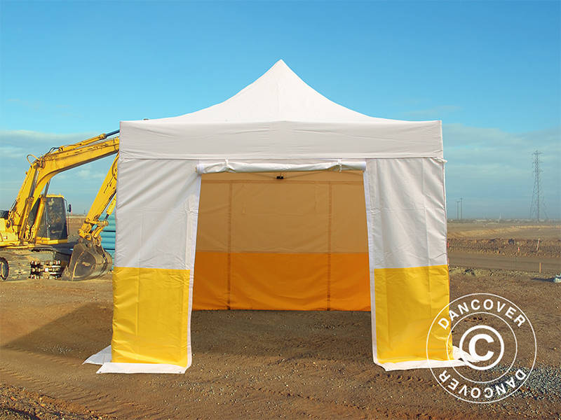Pop up gazebo FleXtents® PRO 3x3 m, PVC, Work tent, Flame retardant, incl. 4 sidewalls