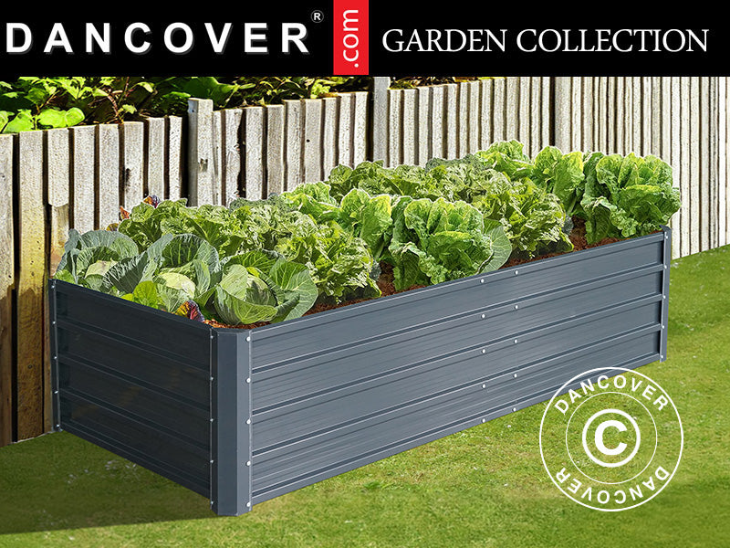 Raised Garden Bed, 0.9x1.8x0.47 m, 800 l, Anthracite