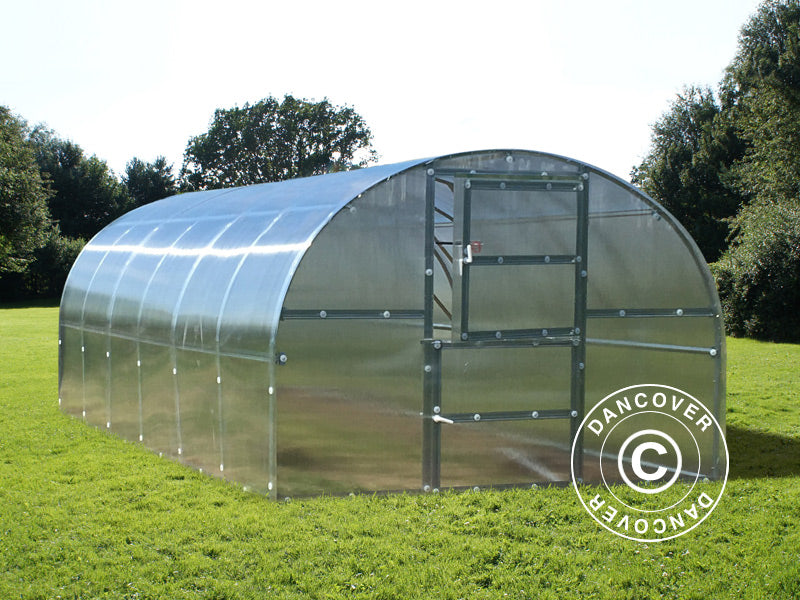 Greenhouse polycarbonate TITAN Arch 280, 18 m², 3x6 m, Silver