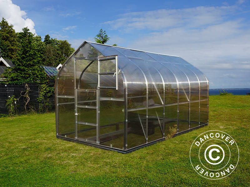 Greenhouse polycarbonate TITAN Dome 320, 10 m², 2.5x4 m, Silver