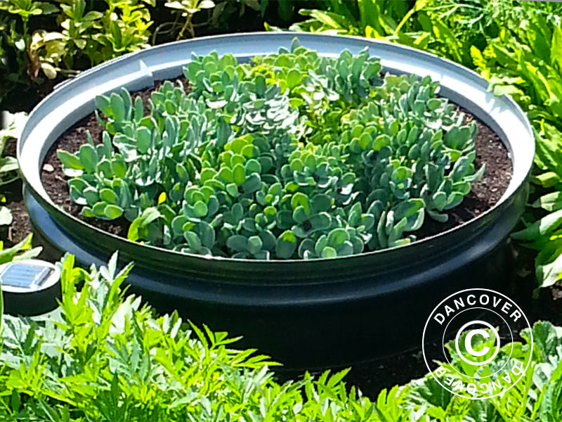 Round raised garden bed, Ø0.5x0.1 m, Brown